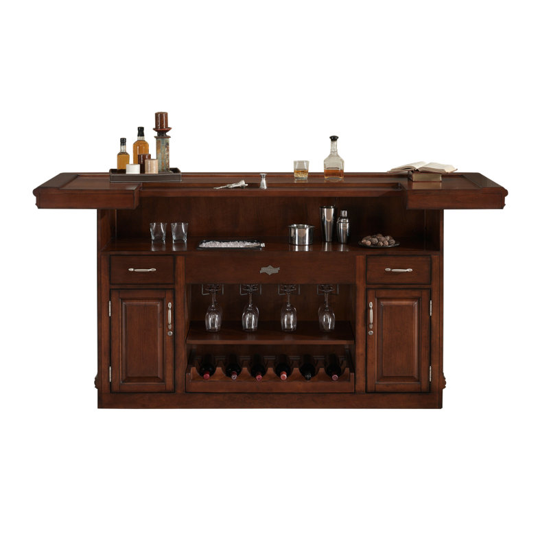 American Heritage Arabella Home Bar with Wine Storage Racks Wayfair